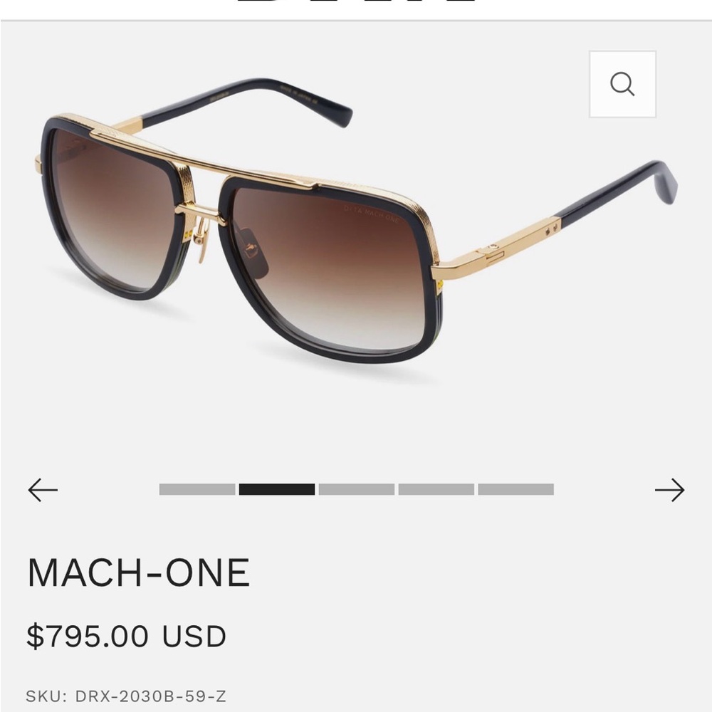 (SOLD) DITA Mach-One Black and Gold Sunglasses - Luxury Men's Eyewear